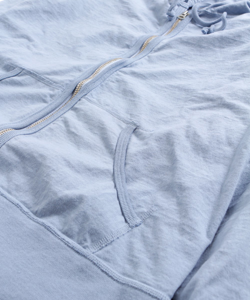 Denime（ドゥニーム）の「BASIC CUT FULL ZIP PARKA（パーカー・メンズ・サックスブルー/ブラック/ホワイト・LARGE/MEDIUM/SMALL）」の14枚目の写真