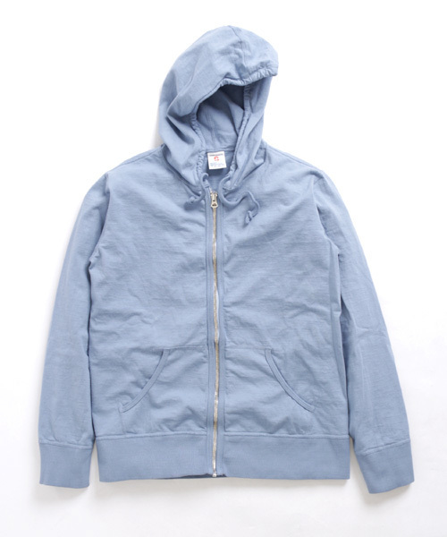 Denime（ドゥニーム）の「BASIC CUT FULL ZIP PARKA（パーカー・メンズ・サックスブルー/ブラック/ホワイト・LARGE/MEDIUM/SMALL）」の9枚目の写真