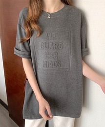 Chaco closet | エンボス加工オーバーサイズ半袖ロゴTシャツ(Tシャツ/カットソー)