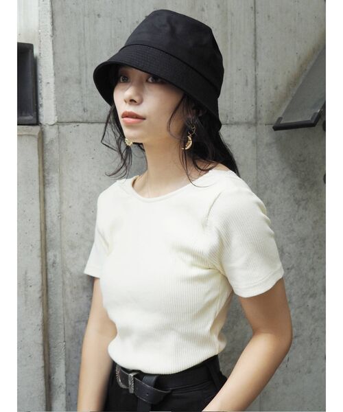EVRIS（エヴリス）の「バケットハット（ハット・レディース・ホワイト/ブラック・FREE）」の19枚目の写真