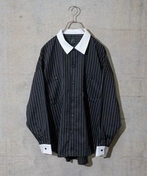 JOHN'S CLOSET | 【i】ポリピンストライプクレリックワークシャツ(シャツ/ブラウス)