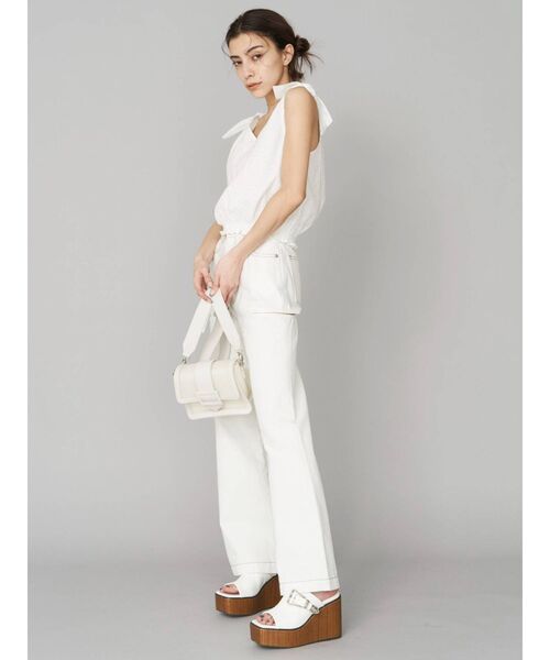 EVRIS（エヴリス）の「コットンレースノースリーブブラウス（シャツ/ブラウス・レディース・ホワイト/ブラック/グリーン・FREE）」の8枚目の写真