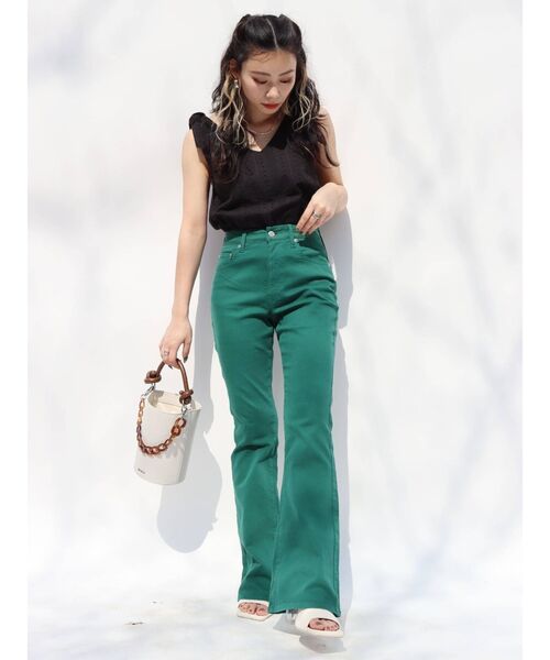 EVRIS（エヴリス）の「コットンレースノースリーブブラウス（シャツ/ブラウス・レディース・ホワイト/ブラック/グリーン・FREE）」の12枚目の写真