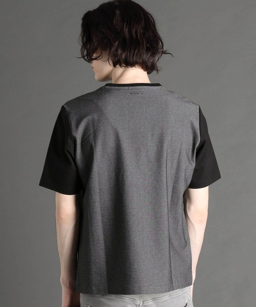 MONSIEUR NICOLE（ムッシュニコル）の「モクロディ パネルカラーTシャツ（Tシャツ/カットソー・メンズ・グレー/ホワイト/ブラック・LARGE/X-LARGE/MEDIUM）」の16枚目の写真