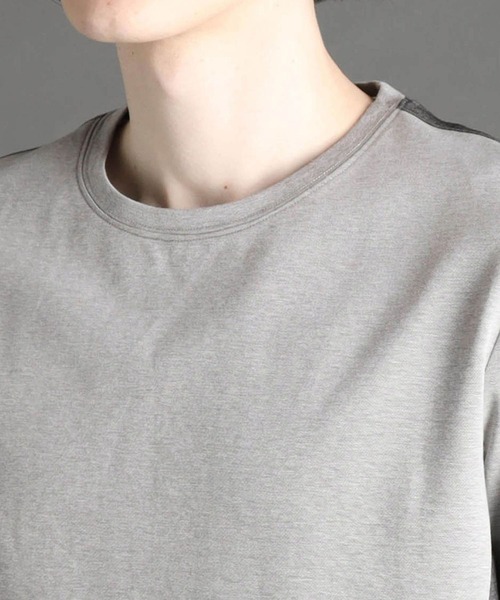 MONSIEUR NICOLE（ムッシュニコル）の「モクロディ パネルカラーTシャツ（Tシャツ/カットソー・メンズ・グレー/ホワイト/ブラック・LARGE/X-LARGE/MEDIUM）」の4枚目の写真