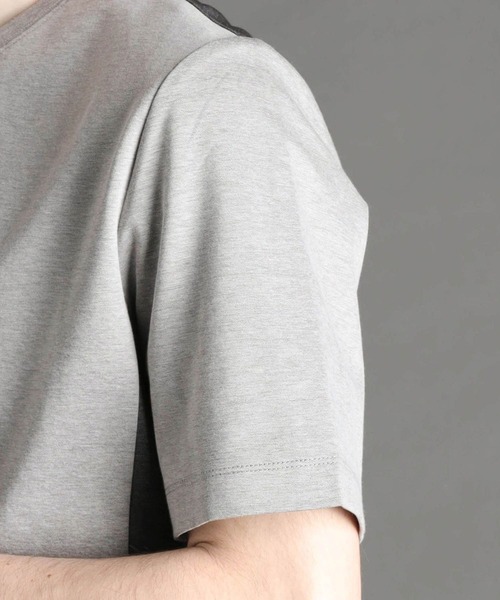 MONSIEUR NICOLE（ムッシュニコル）の「モクロディ パネルカラーTシャツ（Tシャツ/カットソー・メンズ・グレー/ホワイト/ブラック・LARGE/X-LARGE/MEDIUM）」の12枚目の写真