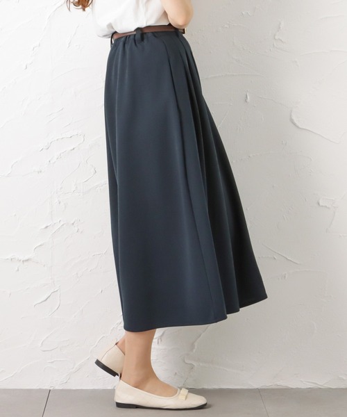 NAVY(ネイビー)の「ベルト付き カットジョーゼットタックパンツ(その他パンツ・レディース・ネイビー/カーキ/ブラック・L/M)」の9枚目の写真