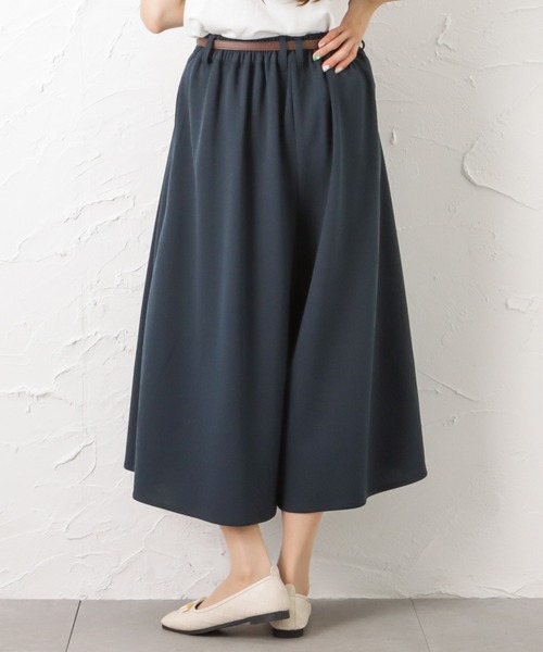 NAVY(ネイビー)の「ベルト付き カットジョーゼットタックパンツ(その他パンツ・レディース・ネイビー/カーキ/ブラック・L/M)」の10枚目の写真