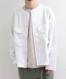GLOSTER | 【GLOSTER/グロスター】タイプライターノーカラーシャツジャケット(シャツ/ブラウス)