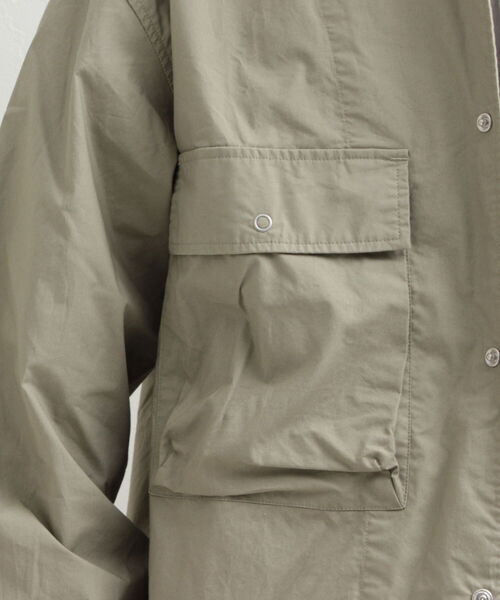 GLOSTER（グロスター）の「【GLOSTER/グロスター】タイプライターノーカラーシャツジャケット（シャツ/ブラウス・メンズ・ネイビー/オフホワイト/カーキ・MEDIUM/LARGE）」の7枚目の写真