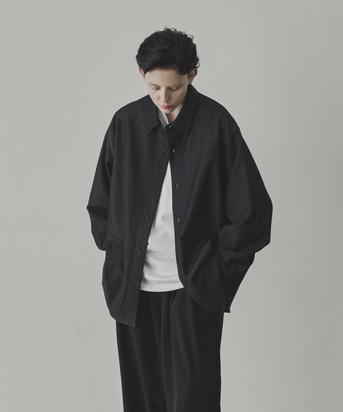 remer（リメール）の「loose ZERO denim over shirt / ルーズゼロデニムオーバーシャツ（シャツ/ブラウス・メンズ・インディゴブルー・SMALL/MEDIUM/LARGE）」の19枚目の写真