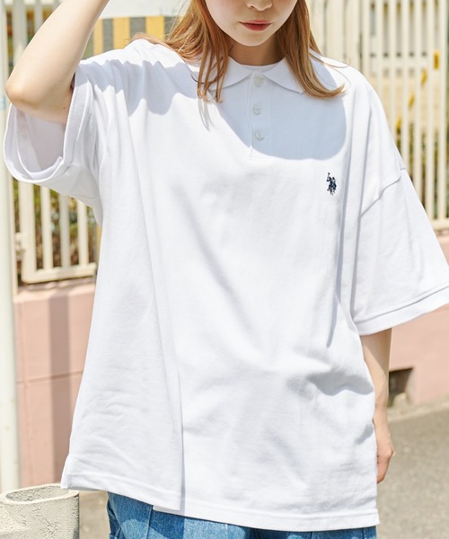 U.S. POLO ASSN.（ユーエスポロアッスン）の「無地半袖ポロシャツ（ポロシャツ・メンズ・ホワイト/ブラック/ブルー/グリーン・SMALL/MEDIUM/LARGE/X-LARGE）」の2枚目の写真