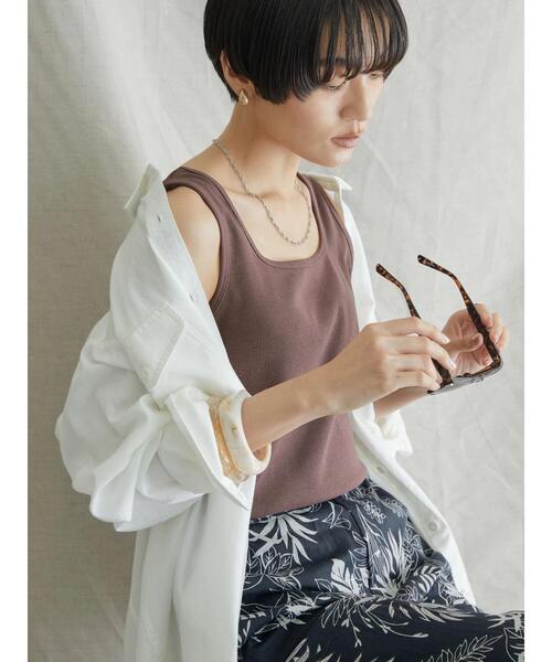 AMERICAN HOLIC(アメリカンホリック)の「Dailyテレコタンクトップ(タンクトップ・レディース・ブラック/オフホワイト/その他7/ブラウン・M/L)」の15枚目の写真