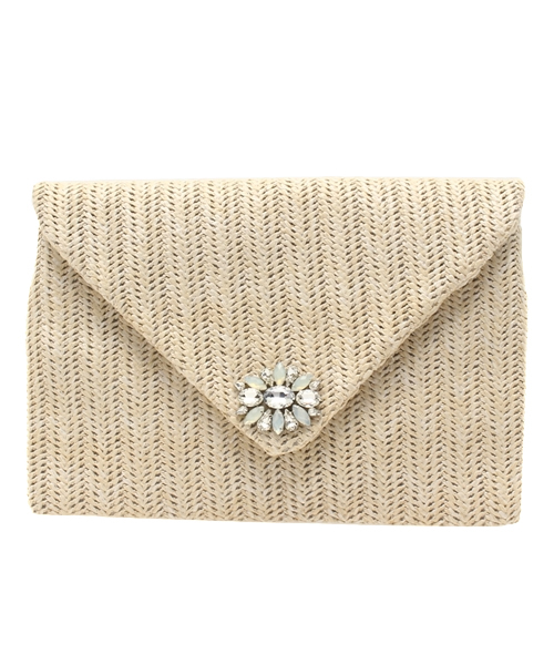ROSE BUD（ローズバッド）の「(LL ACCESSORIES) B1308D CLUTCH（クラッチバッグ・レディース・ブラック/ベージュ・ONE SIZE）」の2枚目の写真