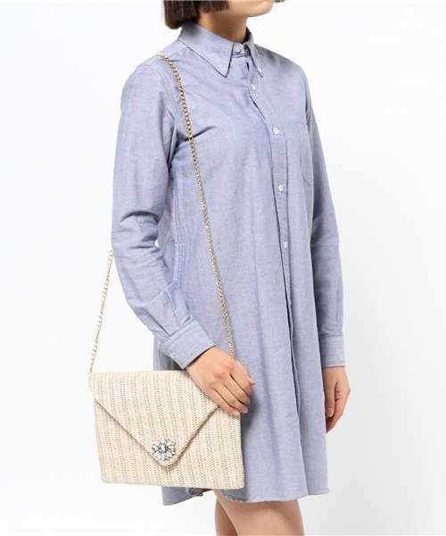 ROSE BUD（ローズバッド）の「(LL ACCESSORIES) B1308D CLUTCH（クラッチバッグ・レディース・ブラック/ベージュ・ONE SIZE）」の12枚目の写真