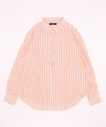 【CUSTOM CULTURE】 ストライプ リネン シャツ
