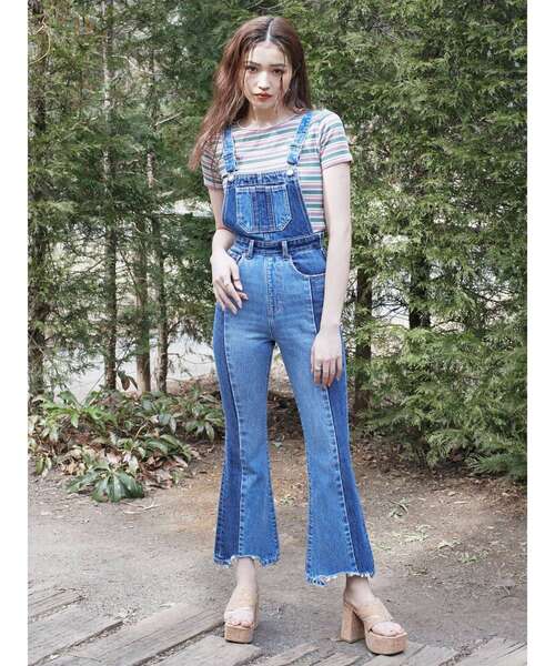 EVRIS（エヴリス）の「マルチボーダーTEE（Tシャツ/カットソー・レディース・オレンジ/グリーン・FREE）」の11枚目の写真