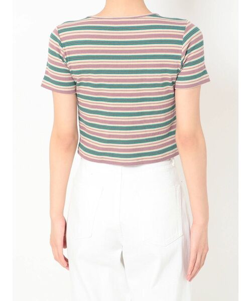 EVRIS（エヴリス）の「マルチボーダーTEE（Tシャツ/カットソー・レディース・オレンジ/グリーン・FREE）」の18枚目の写真