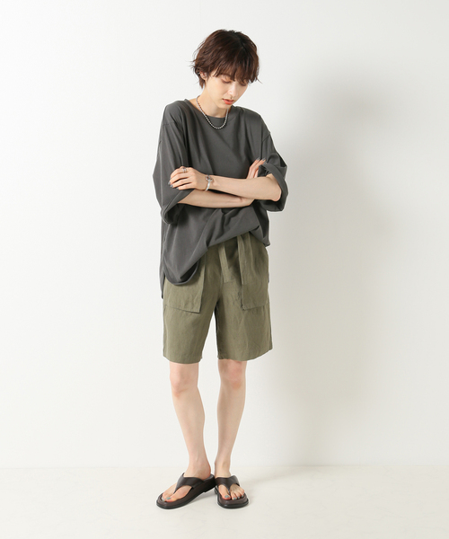 IENA LA BOUCLE(イエナラブークル)の「IENA LA BOUCLE ツイストコットン ラウンドヘムTシャツ(Tシャツ/カットソー・レディース・ブラック系その他/ピンク系その他/バーガンディー・FREE)」の14枚目の写真
