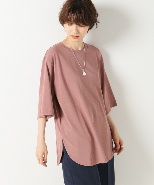 IENA LA BOUCLE(イエナラブークル)の「IENA LA BOUCLE ツイストコットン ラウンドヘムTシャツ(Tシャツ/カットソー・レディース・ブラック系その他/ピンク系その他/バーガンディー・FREE)」の15枚目の写真