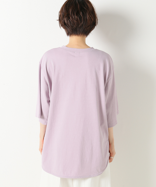 IENA LA BOUCLE(イエナラブークル)の「IENA LA BOUCLE ツイストコットン ラウンドヘムTシャツ(Tシャツ/カットソー・レディース・ブラック系その他/ピンク系その他/バーガンディー・FREE)」の5枚目の写真