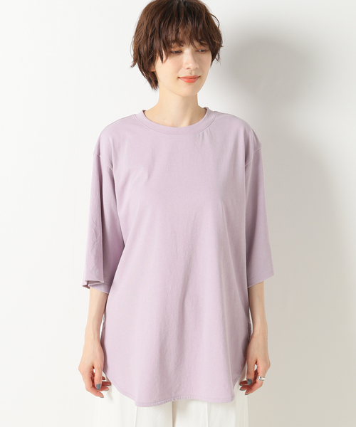 IENA LA BOUCLE(イエナラブークル)の「IENA LA BOUCLE ツイストコットン ラウンドヘムTシャツ(Tシャツ/カットソー・レディース・ブラック系その他/ピンク系その他/バーガンディー・FREE)」の11枚目の写真