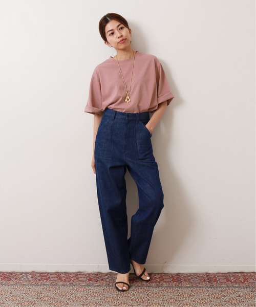 IENA LA BOUCLE(イエナラブークル)の「IENA LA BOUCLE ツイストコットン ラウンドヘムTシャツ(Tシャツ/カットソー・レディース・ブラック系その他/ピンク系その他/バーガンディー・FREE)」の13枚目の写真