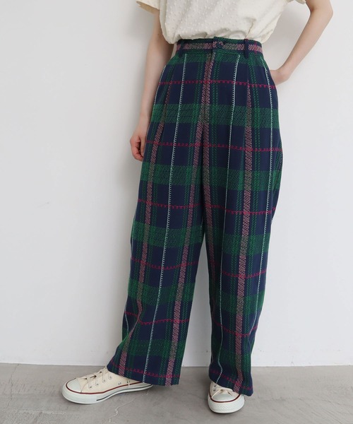 l'atelier du savon（アトリエドサボン）の「くるくるチェック刺繍