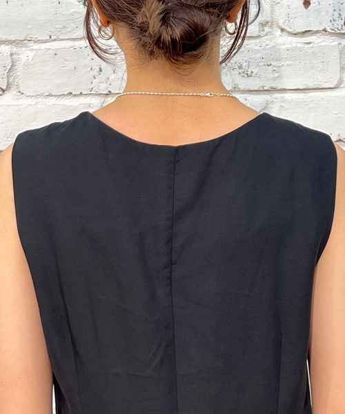 SHENERY(シーナリー)の「レーヨン麻フロントボタンロングワンピース(ワンピース・レディース・ブラック/イエロー/ライトベージュ・FREE)」の7枚目の写真