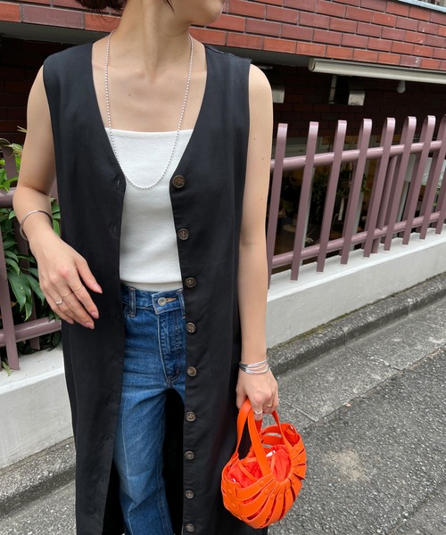 SHENERY(シーナリー)の「レーヨン麻フロントボタンロングワンピース(ワンピース・レディース・ブラック/イエロー/ライトベージュ・FREE)」の15枚目の写真