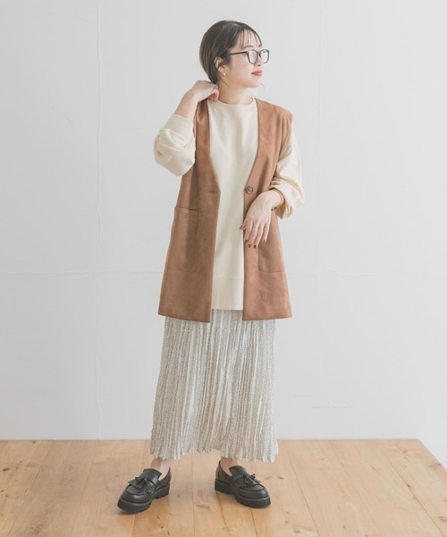 ITEMS URBANRESEARCH（アイテムズ アーバンリサーチ）の「ドットクリンクルプリーツスカート（スカート・レディース・ブラック/ホワイト・FREE）」の7枚目の写真