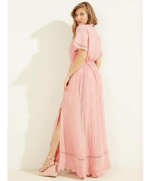 Guess（ゲス）の「Francesca Dress（ワンピース・レディース・ホワイト/ピンク・SMALL/X-SMALL/MEDIUM）」の9枚目の写真