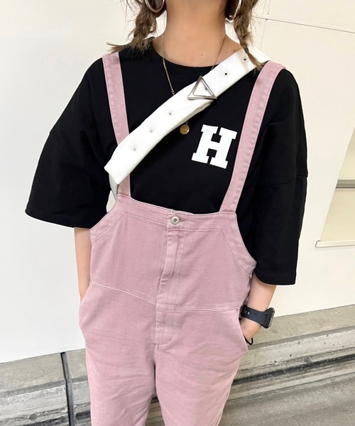 HWG_5（エイチダブルゴー）の「HWG_5オリジナル ビッグシルエット HロゴプリントTシャツ（Tシャツ/カットソー・レディース・ホワイト/ブラック・FREE）」の2枚目の写真