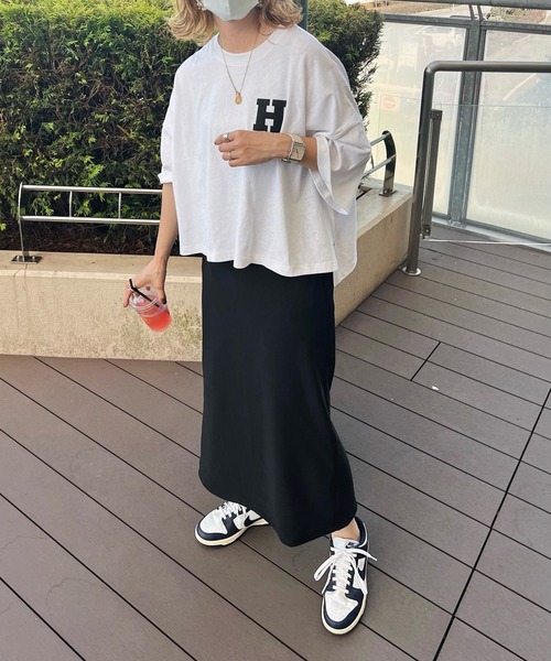 HWG_5（エイチダブルゴー）の「HWG_5オリジナル ビッグシルエット HロゴプリントTシャツ（Tシャツ/カットソー・レディース・ホワイト/ブラック・FREE）」の10枚目の写真