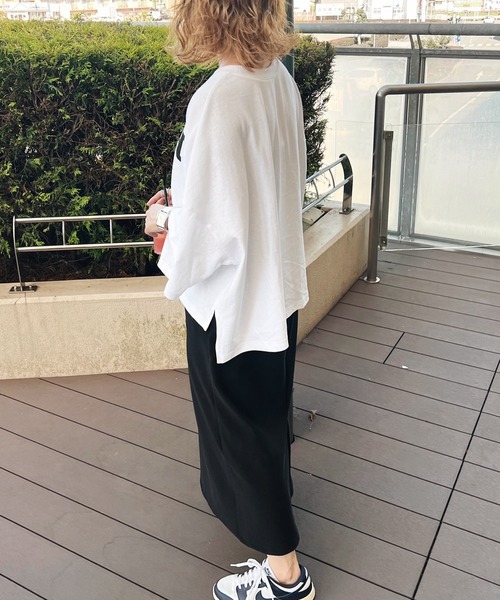 HWG_5（エイチダブルゴー）の「HWG_5オリジナル ビッグシルエット HロゴプリントTシャツ（Tシャツ/カットソー・レディース・ホワイト/ブラック・FREE）」の12枚目の写真