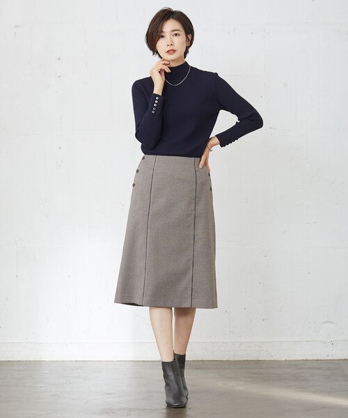 J.PRESS Ladies(J.プレス レディス)の「【洗える】Mixツイードチェック スカート(スカート・レディース・ライトグレー系3/ブラウン系3・S/XS/XXS)」の17枚目の写真