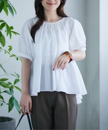 ECRIRE | 【YUKIEコラボ】バックオープンギャザーフレアブラウス(シャツ/ブラウス)