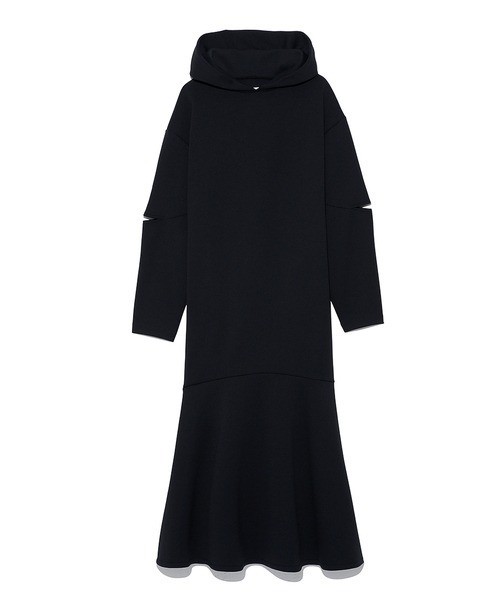 emmi(エミ)の「【emmi atelier】フーディーカットワンピース(ワンピース・レディース・オリーブ/アイボリー/ブラック/ネイビー/ライトベージュ・1/0)」の3枚目の写真