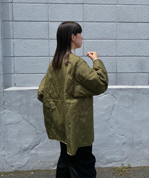 y/m by RIKA（イムバイリカ）の「M65ライナーキルトコート（その他アウター・レディース・ブラック/カーキ・FREE）」の6枚目の写真