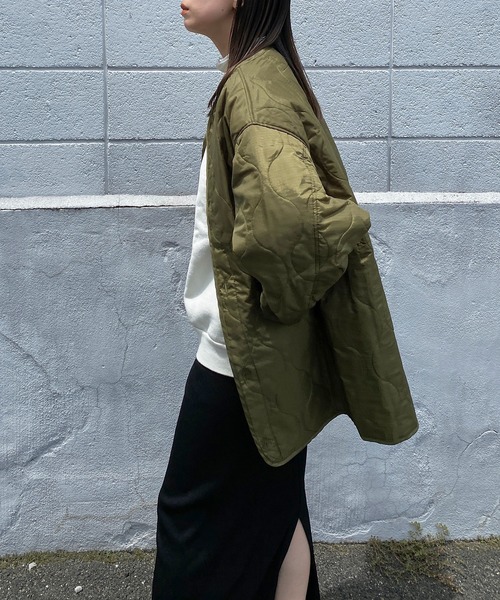 y/m by RIKA（イムバイリカ）の「M65ライナーキルトコート（その他アウター・レディース・ブラック/カーキ・FREE）」の9枚目の写真