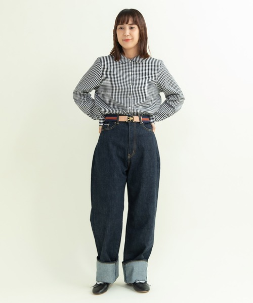 CHILD WOMAN（チャイルドウーマン）の「ギザギンガム　丸衿長袖ブラウス（シャツ/ブラウス・レディース・レッド/ブラック・FREE）」の21枚目の写真