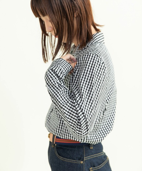 CHILD WOMAN（チャイルドウーマン）の「ギザギンガム　丸衿長袖ブラウス（シャツ/ブラウス・レディース・レッド/ブラック・FREE）」の19枚目の写真