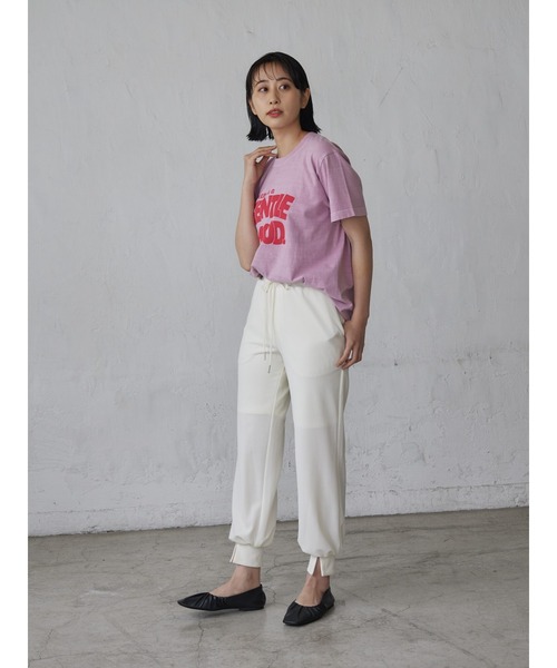 rem closet（レムクローゼット）の「ジョーゼットスリットジョガーパンツ（その他パンツ・レディース・オフホワイト・S/M）」の17枚目の写真