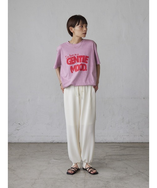 rem closet（レムクローゼット）の「ジョーゼットスリットジョガーパンツ（その他パンツ・レディース・オフホワイト・S/M）」の7枚目の写真