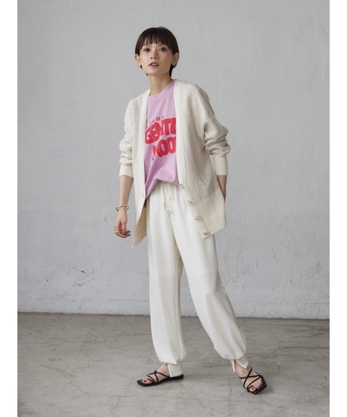 rem closet（レムクローゼット）の「ジョーゼットスリットジョガーパンツ（その他パンツ・レディース・オフホワイト・S/M）」の10枚目の写真