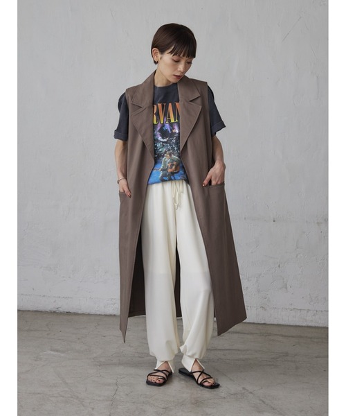 rem closet（レムクローゼット）の「ジョーゼットスリットジョガーパンツ（その他パンツ・レディース・オフホワイト・S/M）」の15枚目の写真