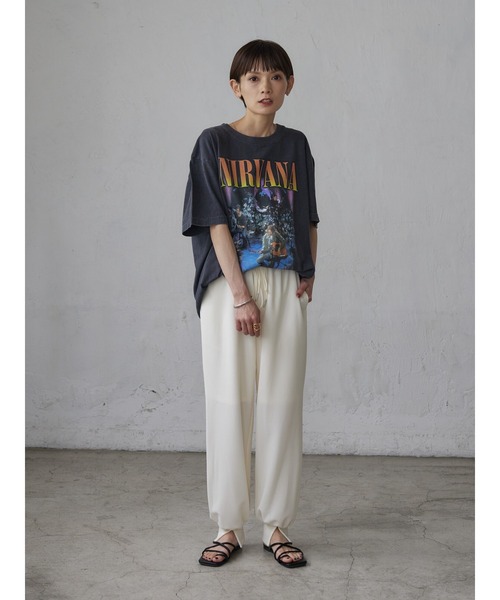 rem closet（レムクローゼット）の「ジョーゼットスリットジョガーパンツ（その他パンツ・レディース・オフホワイト・S/M）」の11枚目の写真