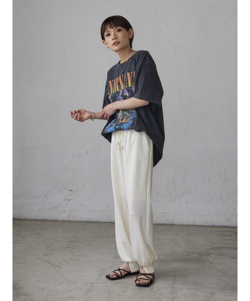 rem closet（レムクローゼット）の「ジョーゼットスリットジョガーパンツ（その他パンツ・レディース・オフホワイト・S/M）」の12枚目の写真