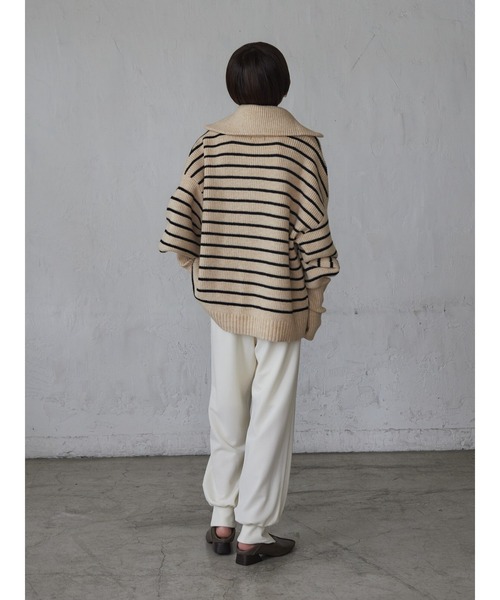 rem closet（レムクローゼット）の「ジョーゼットスリットジョガーパンツ（その他パンツ・レディース・オフホワイト・S/M）」の6枚目の写真