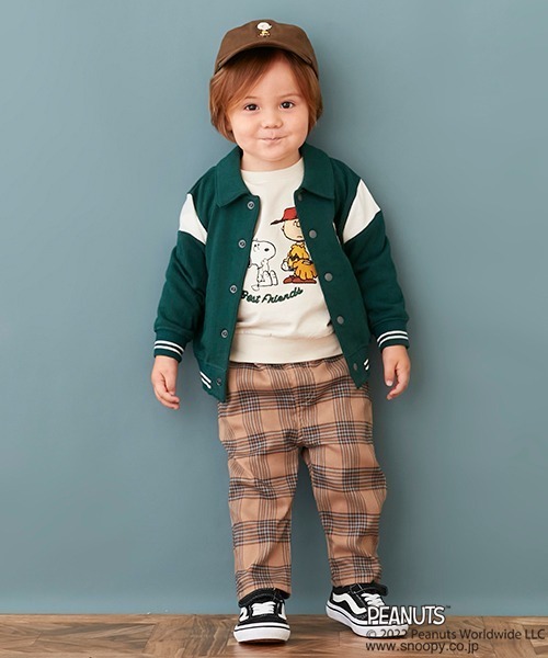 petit main（プティマイン）の「【PEANUTS】カットスタジャン（スタジャン・キッズ・ブラック/グリーン・90cm/80ｃｍ/100cm/110cm/130cm/120cm）」の5枚目の写真